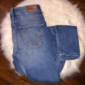 Hollister high rise super skinny jeans medium blue